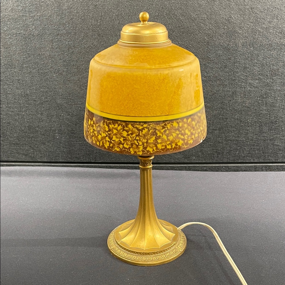 Antique Reverse Painted Table Lamp